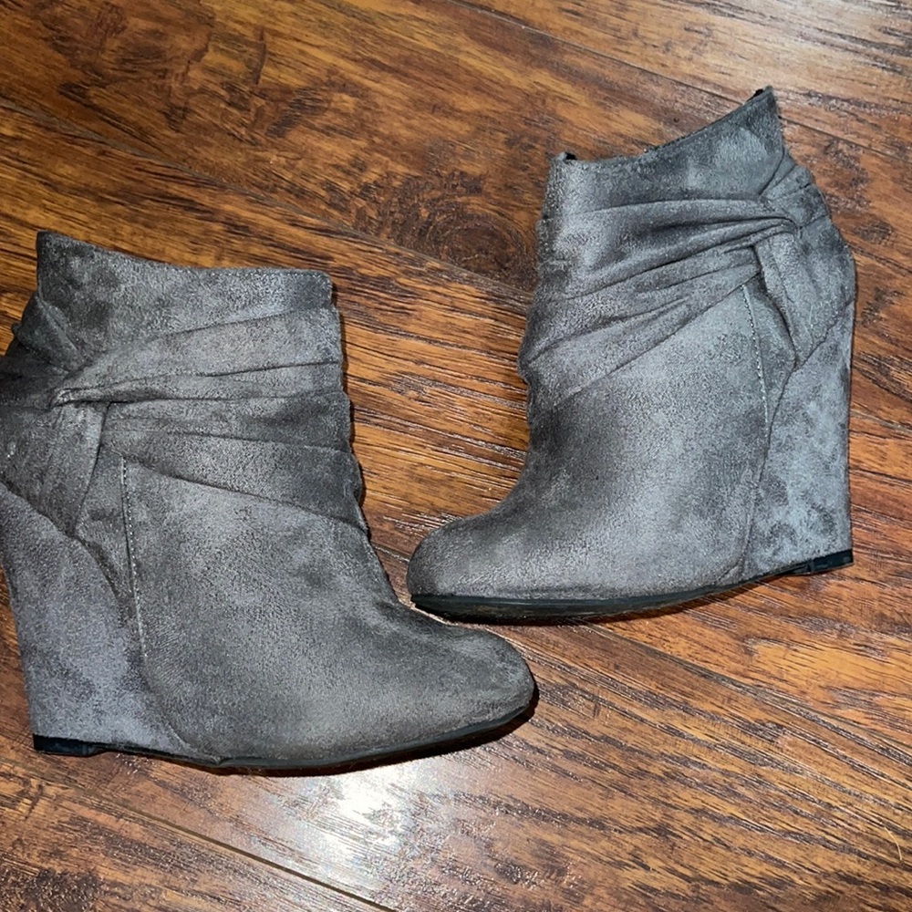 Grey Ankle booties.